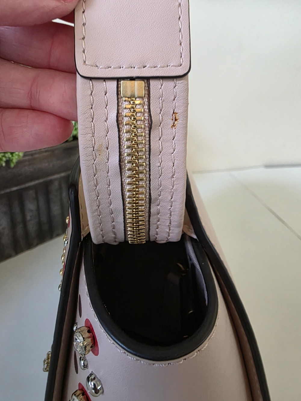 Michael Kors Selma Studded Firework Messenger Crossbody Bag Pink Multi - Picture 10 of 14